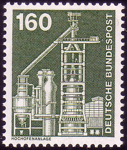 857 Industrie und Technik 160 Pf Großhochofen, postfrisch **