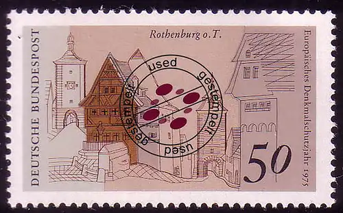 861 Europe 50 Pf Rothenburg/Tauber O Tamponné