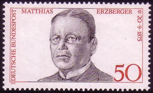 865 Matthias Erzberger, postfrisch **