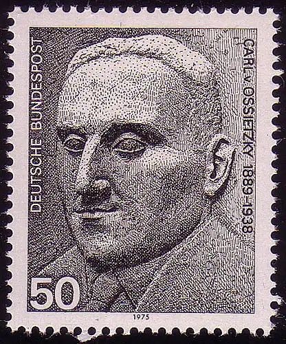 873 aus Block Friedensnobelpreis 50 Pf Ossietzky **