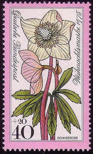 874 Weihnachten 40+20 Pf Schneerose **