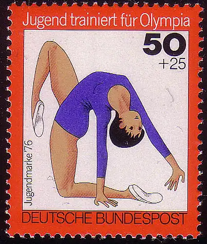 884 Olympia 50+25 Pf Bodenturnen **