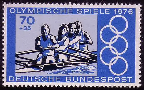 889 Montreal 70+35 Pf Rudern aus Block **