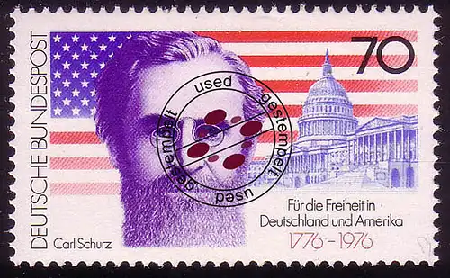 895 Unabhängigkeit USA O gestempelt