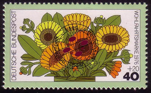 905 Blumen 40+20 Pf Ringelblumen O