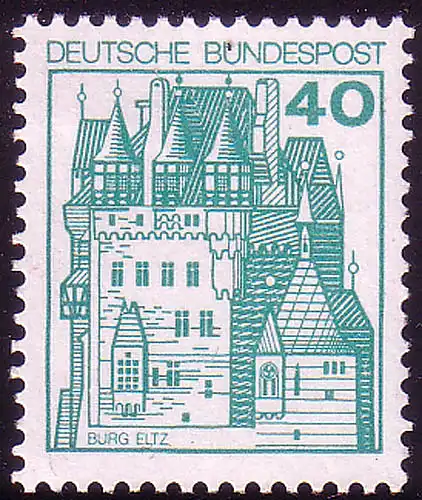 915 Burgen und Schlösser 40 Pf Burg Eltz, ** postfrisch