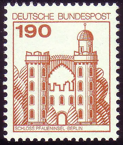 919 Burgen und Schlösser 190 Pf Pfaueninsel, ** postfrisch