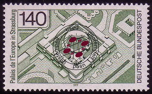 921 Europarat Straßburg O gestempelt