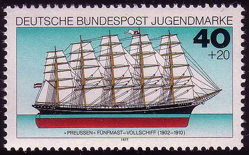 930 Jugend Schiffe 40+20 Pf **