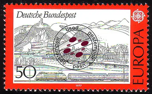 935 Europa 50 Pf Landschaften O