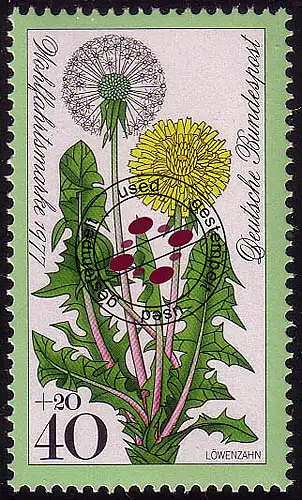 950 Wiesenblumen 40+20 Pf Löwenzahn O gestempelt