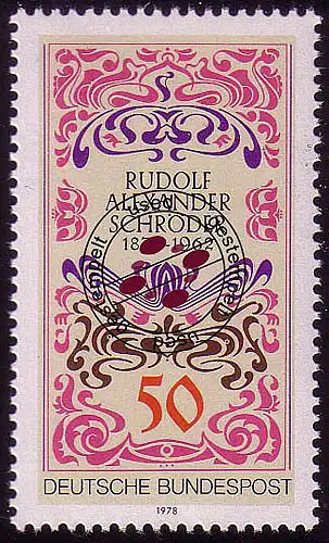 956 Rudolf Alexander Schröder O gestempelt