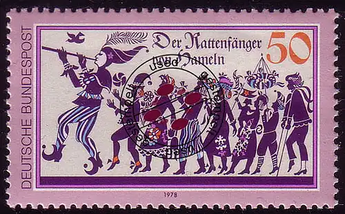 972 Rattenfänger von Hameln O gestempelt