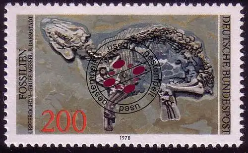 975 Fossilien 200 Pf Urpferdchen O gestempelt