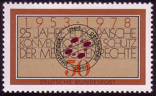 979 Menschenrechte O gestempelt