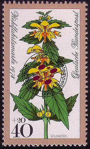 983 Fleurs forestières 40+20 Pf Fauteuil en or O