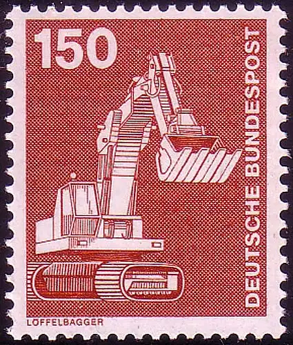 992 Industrie und Technik 150 Pf Löffelbagger, postfrisch **