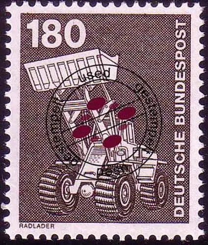 993 Industrie und Technik 180 Pf Radlader, gestempelt O