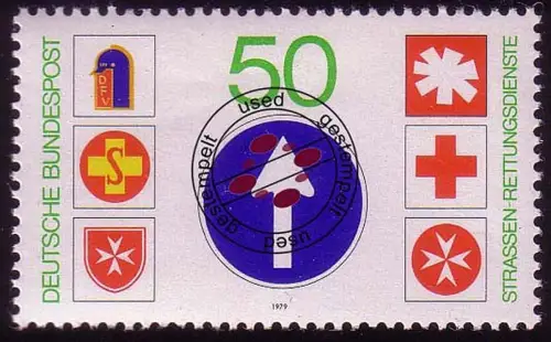 1004 Straßen-Rettungsdienste, gestempelt O