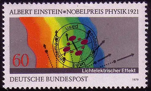 1019 Nobelpreisträger Physik Einstein O gestempelt