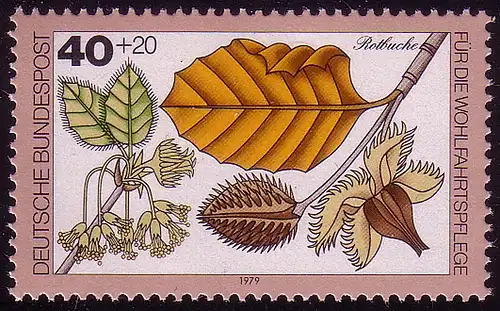 1024 Bäume 40+20 Pf Rotbuche **