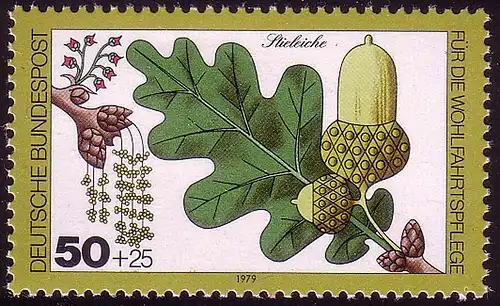 1025 Bäume 50+25 Pf Stieleiche **