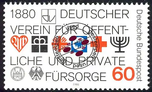 1044 Fürsorge O gestempelt gestempelt