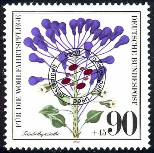 1062 Ackerwildkräuter 90+45 Pf, gestempelt O