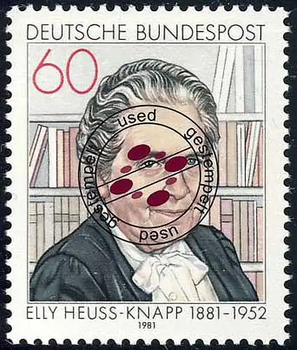 1082 Elly Heuss-Knapp O gestempelt