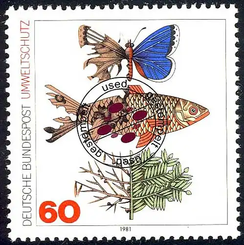 1087 Umweltschutz O gestempelt