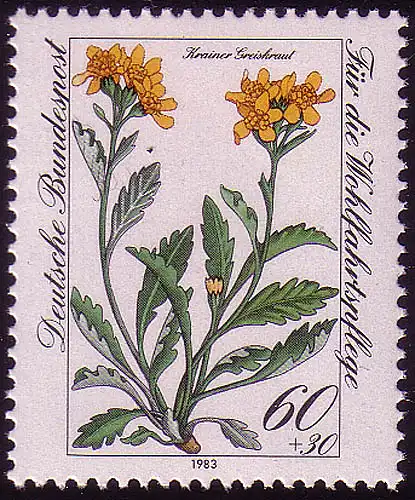 1189 Wohlfahrt Alpenblumen 60+30 Pf ** postfrisch