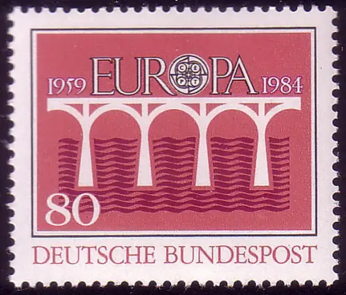 1211 Europa Post- und Fernmeldewesen 80 Pf, postfrisch **