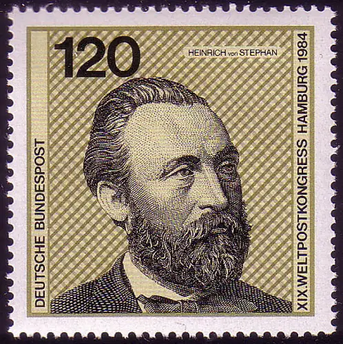 1217 Weltpostkongress 120 Pf, postfrisch **