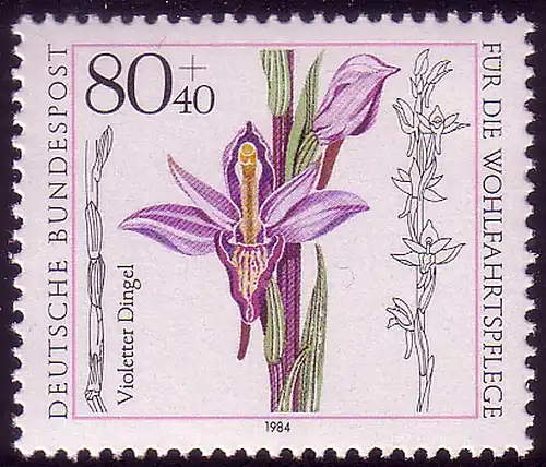 1227 Wohlfahrt Orchideen 80+40 Pf **