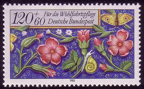 1262 Wohlfahrt Miniaturen 120+60 Pf  ** postfrisch