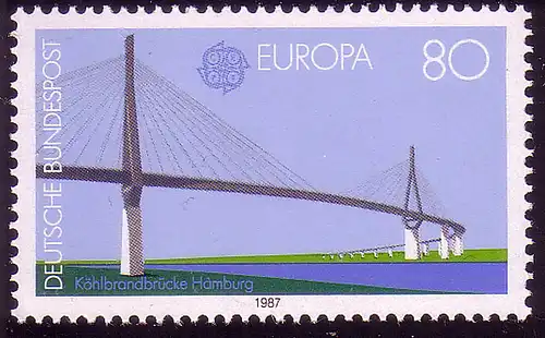 1322 Europa Moderne Architektur 80 Pf  ** postfrisch