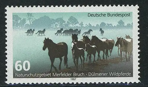 1328 Merfelder Bruch, Dülmener Wildpferde, Natur- und Umweltschutz ** postfrisch