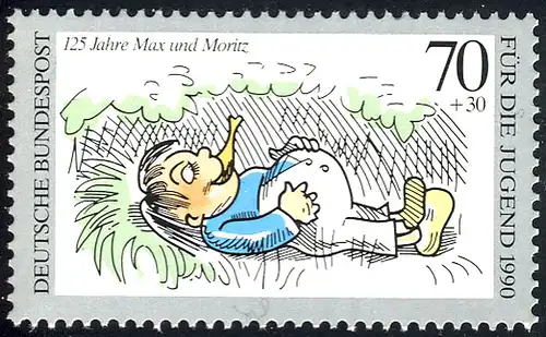 1456 Jugend Max und Moritz 70+30 Pf ** postfrisch