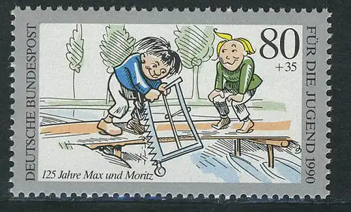 1457 Jugend Max und Moritz 80+35 Pf ** postfrisch