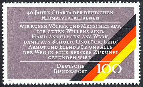 1470 Charta der Heimatvertriebenen ** postfrisch