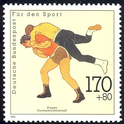 1502 Sporthilfe 170+80 Pf Ringen **