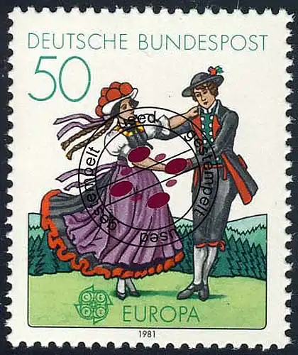 1096 Europa Schwarzwälder Tracht 50 Pf O