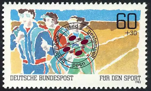 1127 Sporthilfe 60+30 Pf Dauerlauf O gestempelt
