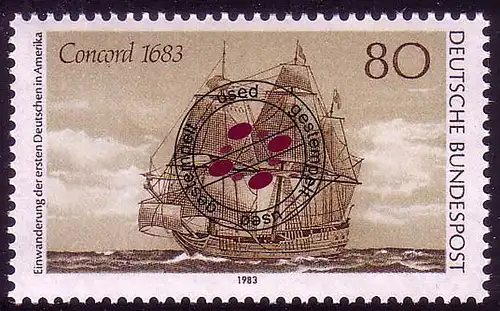 1180 Einwanderung Amerika O gestempelt