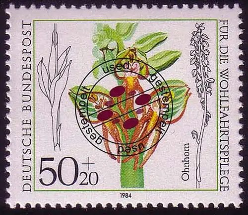 1225 Wohlfahrt Orchideen 50+20 Pf O