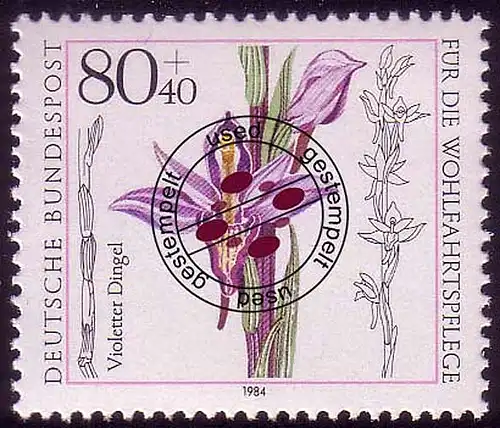 1227 Wohlfahrt Orchideen 80+40 Pf O