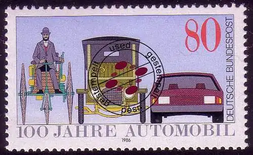 1268 Automobil, gestempelt O