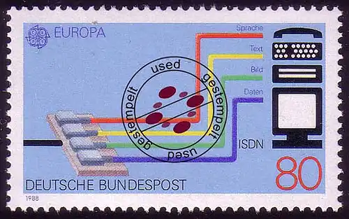 1368 Europa 80 Pf O