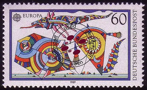 1417 Europa 60 Pf Drachensteigen O