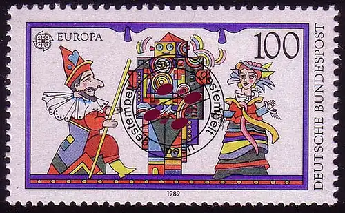 1418 Europa 100 Pf Puppentheater O